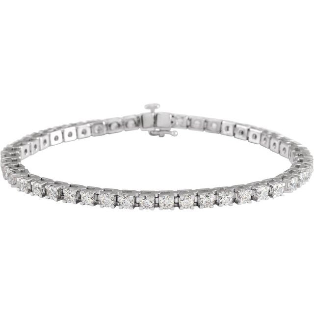 14K Yellow Gold, 7.25" 1 CTW Natural Diamond Line Bracelet