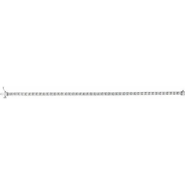 14K Yellow Gold, 7.25" 1 CTW Natural Diamond Line Bracelet