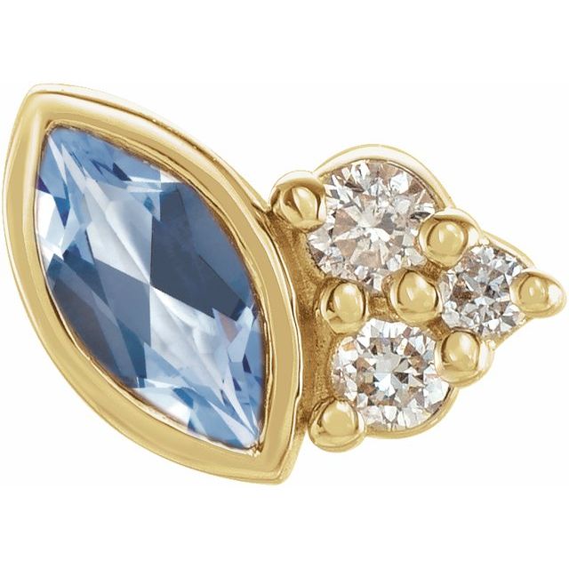 .03 CTW Natural Amethyst and Diamond Earrings in 14K Gold & Silver