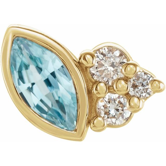 .03 CTW Natural Amethyst and Diamond Earrings in 14K Gold & Silver