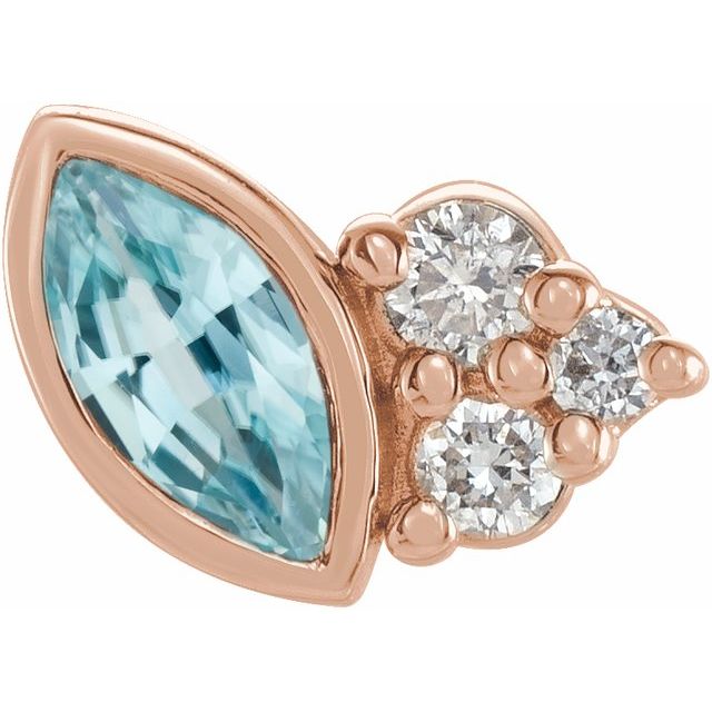 .03 CTW Natural Amethyst and Diamond Earrings in 14K Gold & Silver