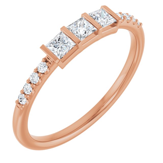 14K Gold & Platinum Natural Diamond Anniversary Band - Options Available