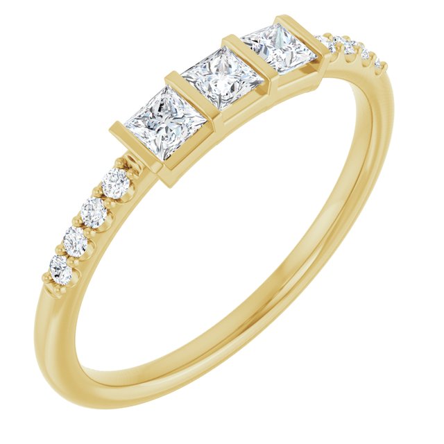 14K Gold & Platinum Natural Diamond Anniversary Band - Options Available