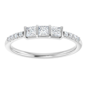 14K Gold & Platinum Natural Diamond Anniversary Band - Options Available