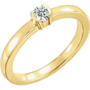 14K Gold & Sterling Silver Stackable Family Ring - Options Available