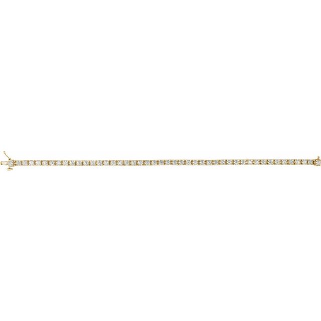 14K Yellow Gold, 7.25" 1 CTW Natural Diamond Line Bracelet