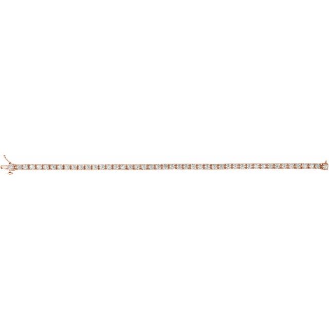 14K Yellow Gold, 7.25" 1 CTW Natural Diamond Line Bracelet