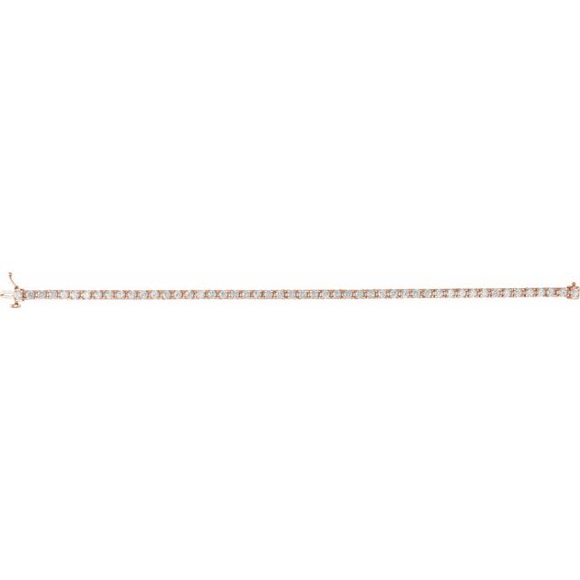 14K Yellow Gold, 7.25" 1 CTW Natural Diamond Line Bracelet