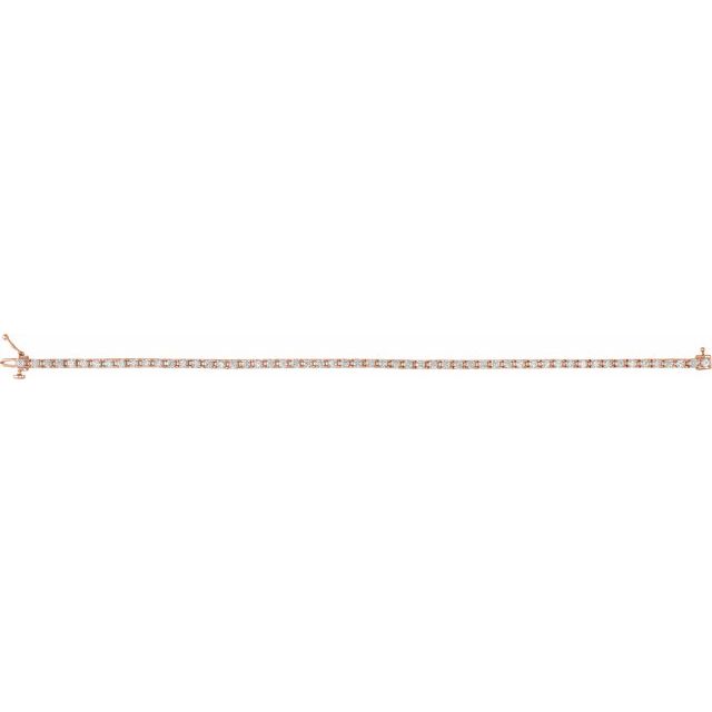 14K Yellow Gold, 7.25" 1 CTW Natural Diamond Line Bracelet