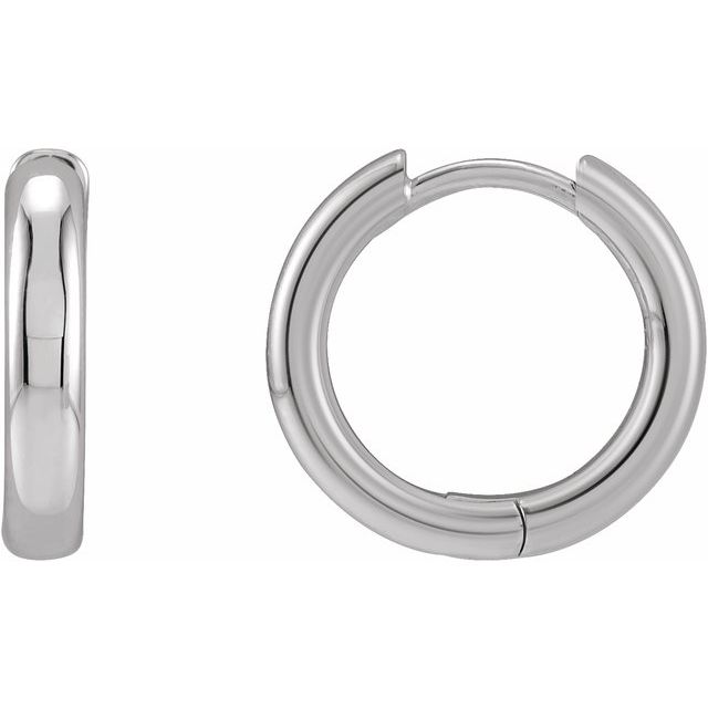 Sterling Silver Hinged Hoop Earrings