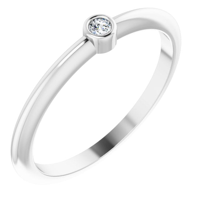 Platinum Stackable Ring - Options Available