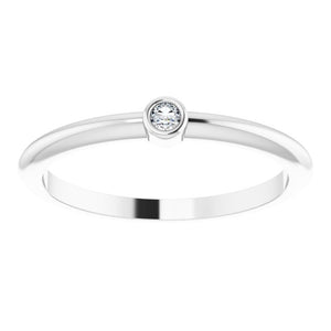 Platinum Stackable Ring - Options Available
