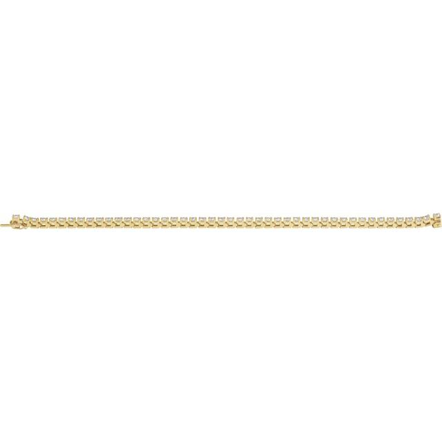 14K Yellow Gold, 7.25" 1 CTW Natural Diamond Line Bracelet