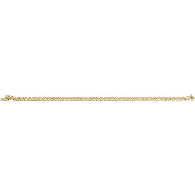 14K Yellow Gold, 7.25" 1 CTW Natural Diamond Line Bracelet