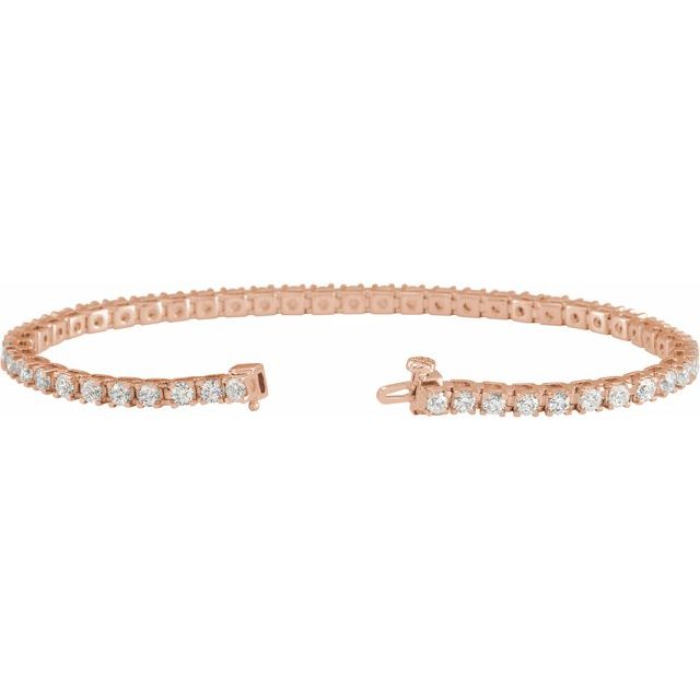 14K Yellow Gold, 7.25" 1 CTW Natural Diamond Line Bracelet