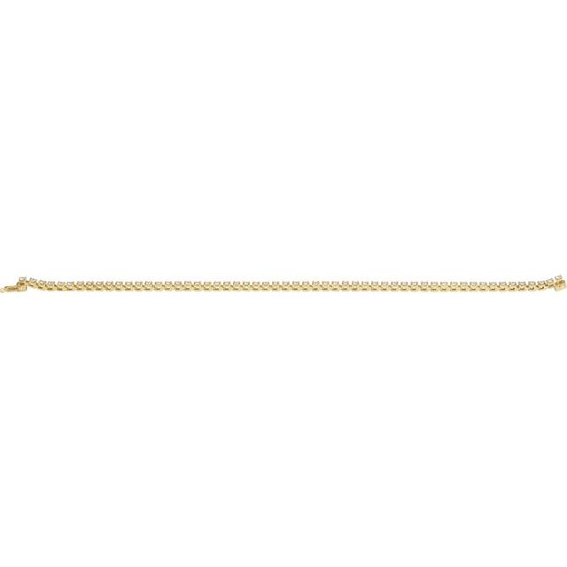 14K Yellow Gold, 7.25" 1 CTW Natural Diamond Line Bracelet