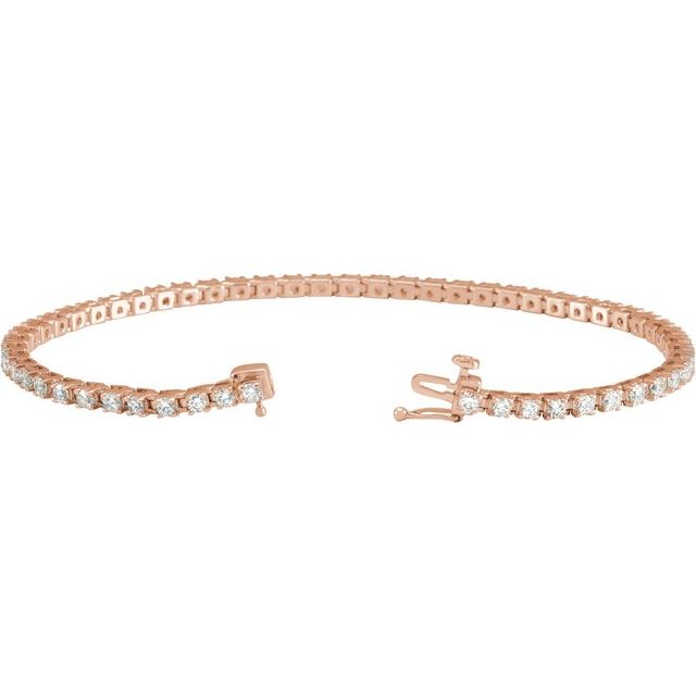 14K Yellow Gold, 7.25" 1 CTW Natural Diamond Line Bracelet