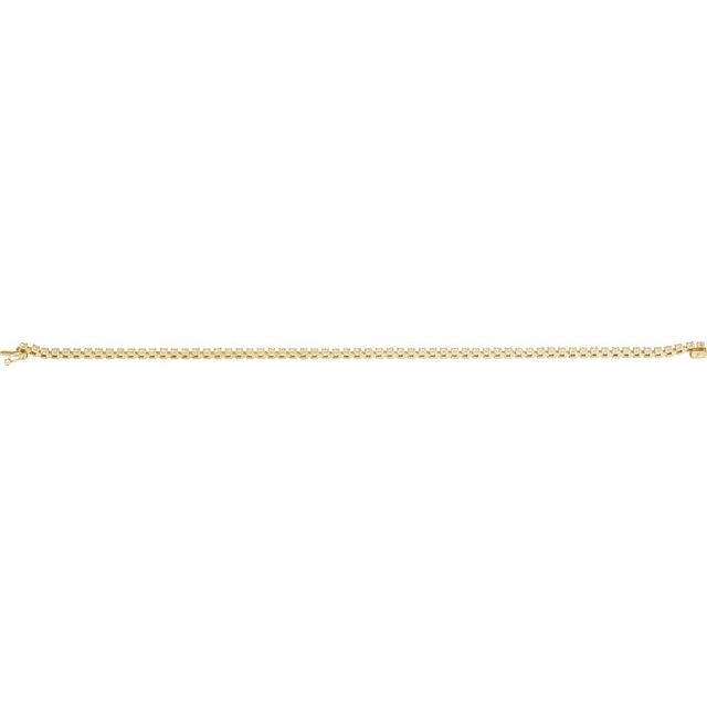 14K Yellow Gold, 7.25" 1 CTW Natural Diamond Line Bracelet