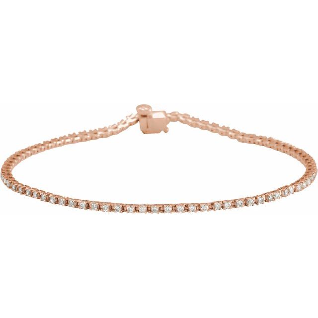 1 CTW Lab-Grown Diamond Line Bracelet Crafted in 14K Gold