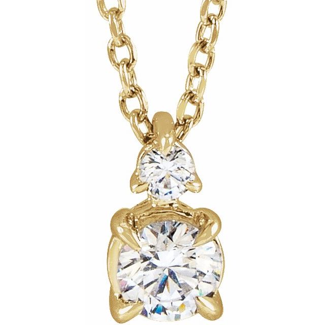 14K Gold Lab-Grown Diamond Necklace
