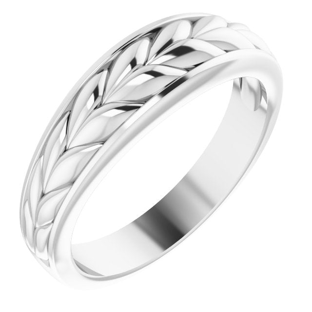 Braided Pattern Ring | 14K Gold, Silver & Platinum | Polished