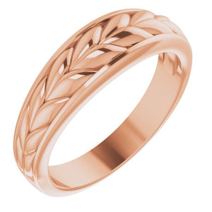 Braided Pattern Ring | 14K Gold, Silver & Platinum | Polished