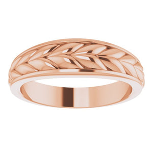 Braided Pattern Ring | 14K Gold, Silver & Platinum | Polished