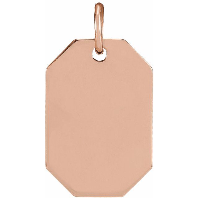 Dog Tag Pendant Crafted in 14K Gold & Platinum