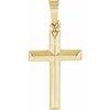 14K Yellow Gold 17x12 mm Polished Cross Pendant - Elegant Design