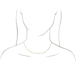 14K Yellow Gold 2.6 mm Paperclip Style 16