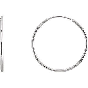 14K Gold Endless Hoop Earrings - Options Available