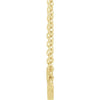 14K Yellow Gold, 28x16.2 mm Sideways Cross Necklace - Elegant Design