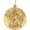 Sterling Silver 22 mm St. Christopher Travel Medal - Faith and Protection