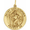 Sterling Silver 22 mm St. Christopher Travel Medal - Faith and Protection