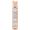 14K Rose Gold 1/8 CTW Natural Diamond Polished Huggie Hoop Earrings