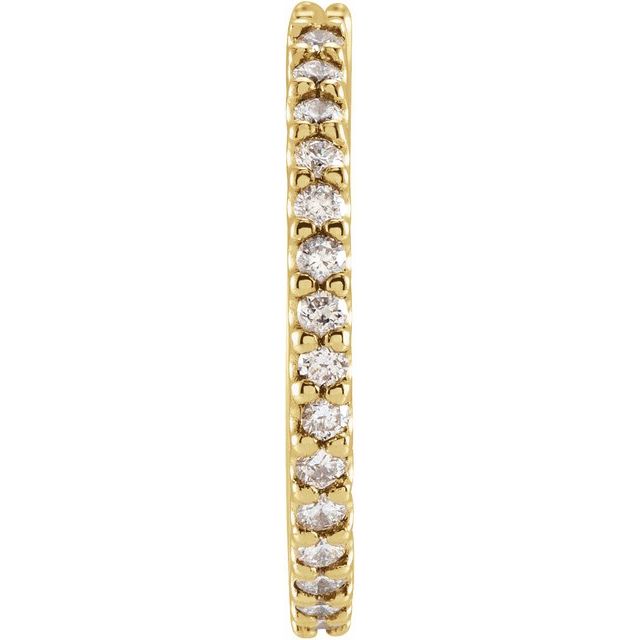 1/4 CTW Natural Diamond Hoop Earrings Crafted in 14K Gold, Silver & Platinum