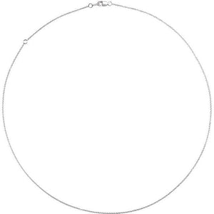 14K Yellow Gold 1 mm Adjustable Cable Chain Necklace 16-18