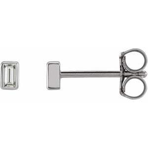 .07 Ctw Natural Diamond Bezel-Set Earrings