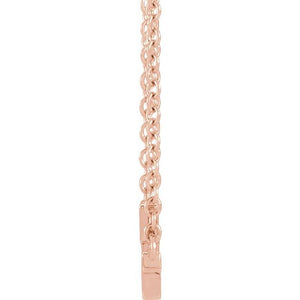 14K Yellow Gold, 28x16.2 mm Sideways Cross Necklace - Elegant Design