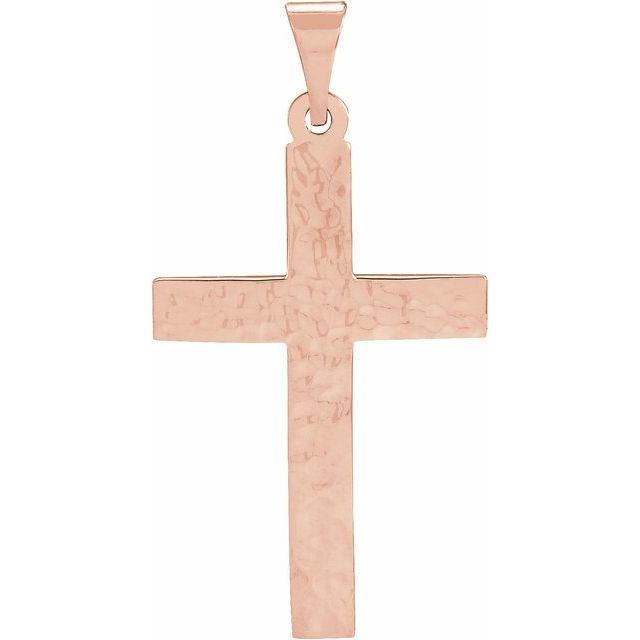 14K Yellow Gold 17x11.5 mm Elegant Cross Pendant