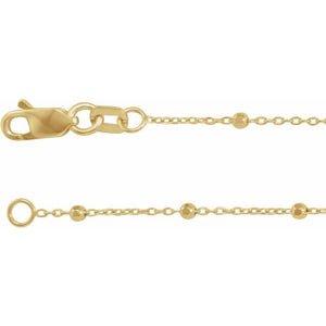 Cable Chain Necklace in 14K Gold