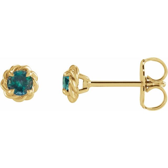 Lab-Grown Emerald Claw-Prong Rope Earrings in 14K Gold, Silver & Platinum