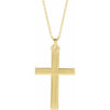 14K Yellow Cross Pendant