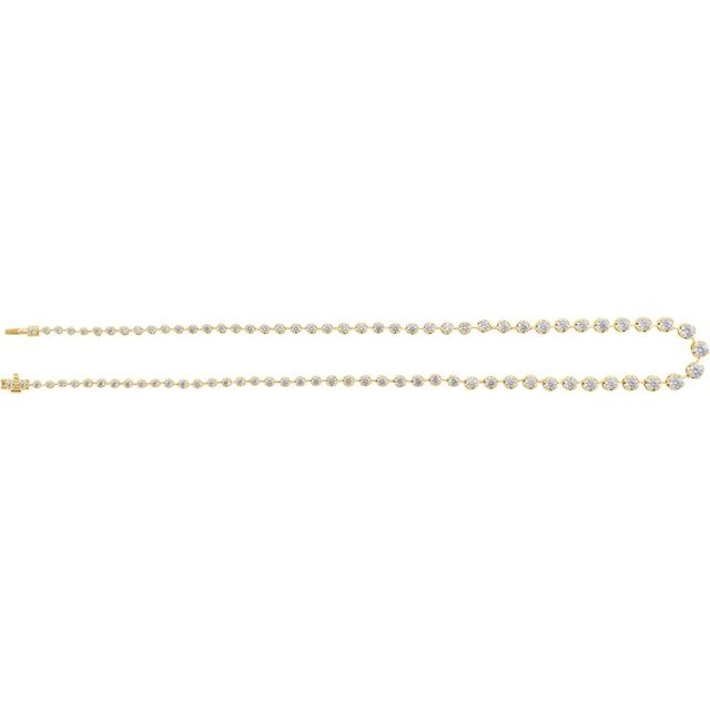 14K Gold Lab-Grown Diamond Line Necklace - Options Available