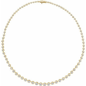 14K Gold Lab-Grown Diamond Line Necklace - Options Available
