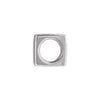 14K White Gold Polished Cube Pendant - 5x5 mm