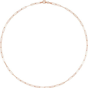 14K Yellow Gold 2.6 mm Paperclip Style 16
