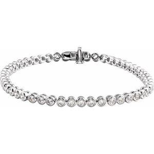 14K Gold Lab-Grown Diamond Bezel-Set Bracelet