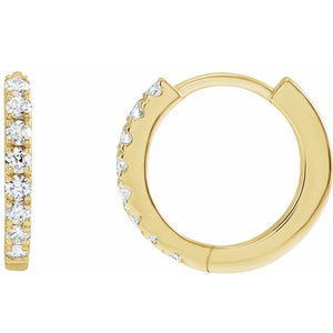1/5 CTW Lab-Grown Diamond Hoop Earrings in 14K Gold