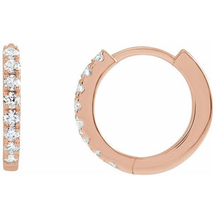 1/5 CTW Lab-Grown Diamond Hoop Earrings in 14K Gold